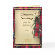 Tartan Weihnachtskarte