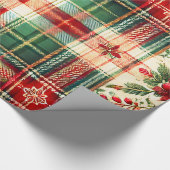 Tartan Weihnachtswrapping Paper Geschenkpapier (Ecke)
