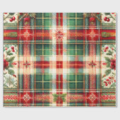 Tartan Weihnachtswrapping Paper Geschenkpapier (Flach)