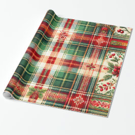 Tartan Weihnachtswrapping Paper Geschenkpapier