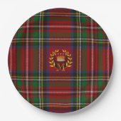Tartan Weihnachtszeit-Teller-Zazzle-Teller Pappteller (Vorderseite)