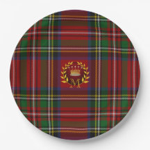 Tartan Weihnachtszeit-Teller-Zazzle-Teller