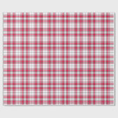 Tartan - weiß-rot-schwarz geschenkpapier (Flach)