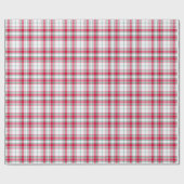 Tartan - Weißrot und Grün Geschenkpapier (Flach)
