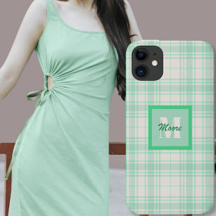 Tartan - Weißzement mit verschiedenen grünen Farbe Case-Mate iPhone Hülle