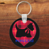 Tartan Westie Scotland Key Chain Schlüsselanhänger (Vorderseite)