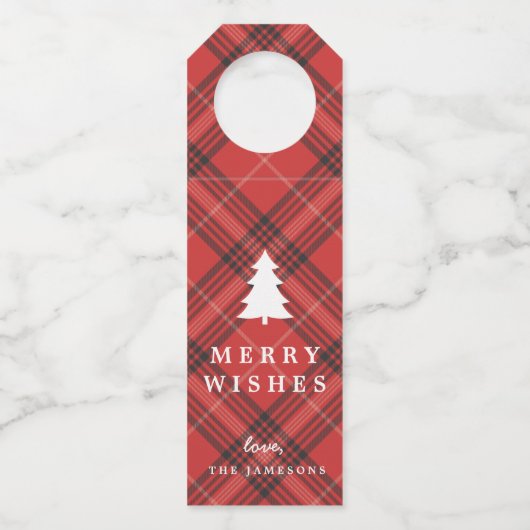 Tartan Wine Tag Flaschenanhänger (Vorderseite)