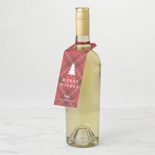 Tartan Wine Tag Flaschenanhänger (Angewinkelt)