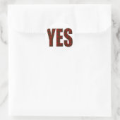 Tartan Yes Runder Aufkleber (Tasche)