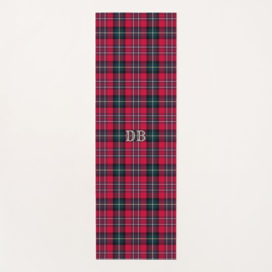 Tartan Yoga Mat mit/außerhalb Ihrer Initial(en) od Yogamatte (Vorderseite)