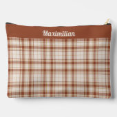 Tartan - Zement-braun - großer Zubehörbeutel Zubehörtasche (Rückseite)