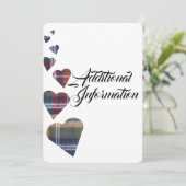 Tartan Zusatzinformationskarte Einladung (Stehend Vorderseite)