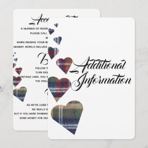 Tartan Zusatzinformationskarte Einladung