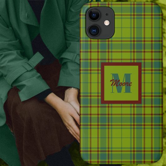 Tartan - Zwei Tone Green und Russet Red Phone Case