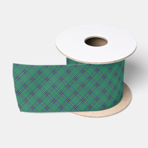 Tartanmuster Grünes Diamantkaro Satinband