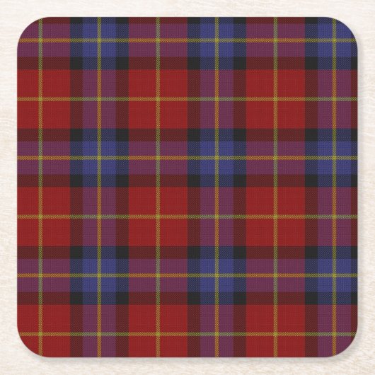 Tartanmuster Rechteckiger Pappuntersetzer (Vorderseite)