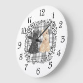 TartanScotties Große Wanduhr (Winkel)