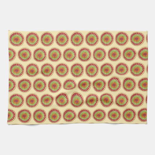 Tarte aux Frucht Tart Pie Französisch Konditorei Geschirrtuch (Horizontal)