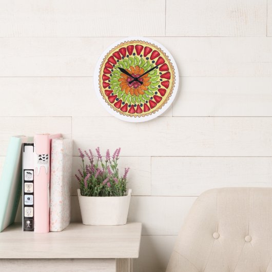 Tarte aux Frucht Tart Pie Französisch Konditorei Große Wanduhr (Lesesaal)