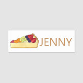 Tarte aux Frucht Tart Pie Französisch Konditorei Namensschild (Vorderseite)