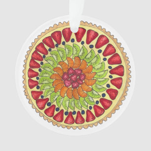 Tarte aux Frucht Tart Pie Französisch Konditorei Ornament
