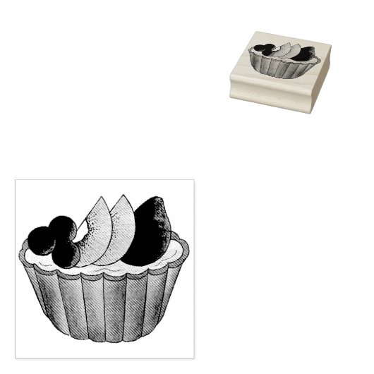 Tarte aux Fruit Fruit Tart Koch Gummistempel (Stempel)