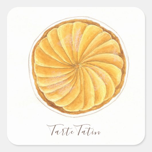 Tarte Tatin Aqucolor Quadratischer Aufkleber (Vorderseite)