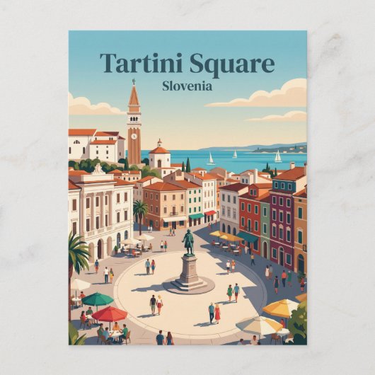 Tartini-Platz Slowenien Postkarte (Vorderseite)