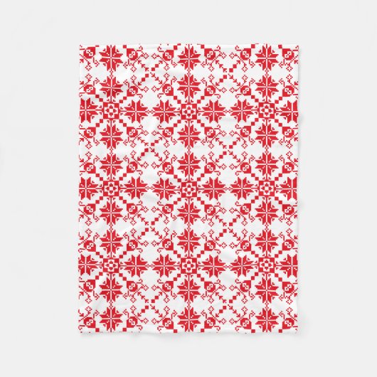 Tartlau Rot Fleecedecke (Vorderseite)
