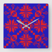 Tartlau Zeit Quadratische Wanduhr (Vorderseite)