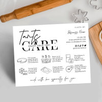Tarts Care Instruktionen für Minimalistische Logob