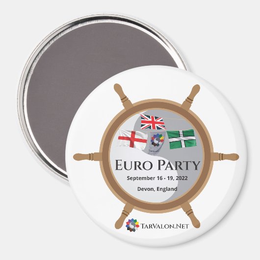 TarValon.Net Euro Party '22 Magnet (Vorderseite/Rückseite)