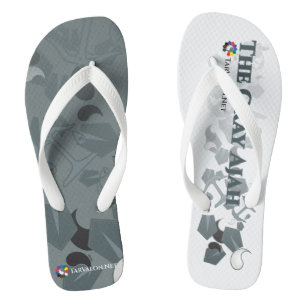 TarValon.Net fehlgeleitete graue Flip Flops Badesandalen