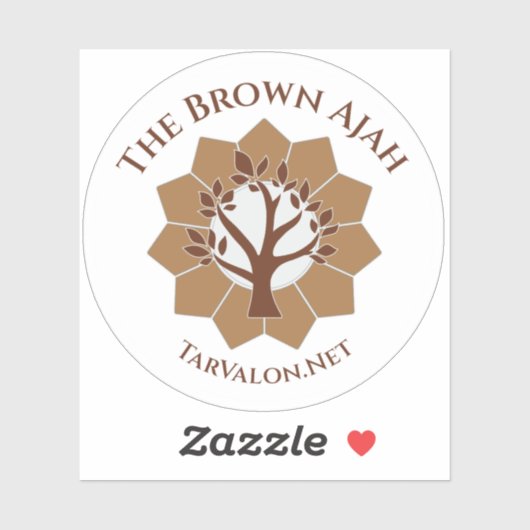 TarValon.Net vereinfacht Brown Vinyl Sticker (Blatt)