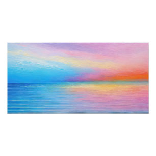 "Tarvask" Eine weiträumige rosa und blaue Landscha Poster