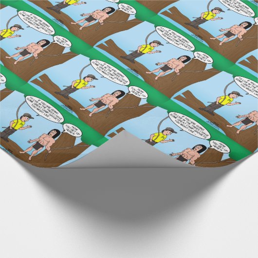 Tarzan lernt über Lager-Geräte Geschenkpapier (Ecke)