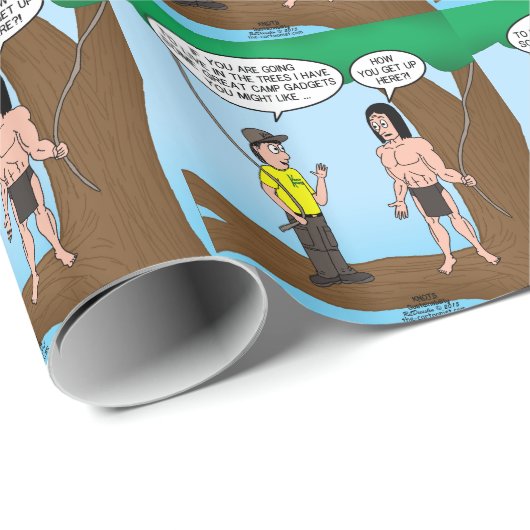 Tarzan lernt über Lager-Geräte Geschenkpapier (Rolleneckpunkt)