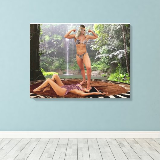 TARZANAS SIEG-POSE LEINWANDDRUCK (Insitu (Holzboden))