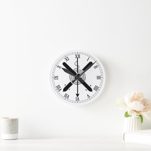 TAS-Zweigstelle Abzeichen Runde Wanduhr (Zuhause)