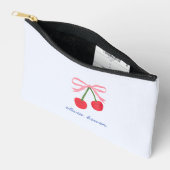 Täschchen | Cherry Coquette Bow Süße Illustration Zubehörtasche (Offen)