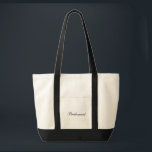 Tasche<br><div class="desc">Totbeutel in Schwarz/Natur mit Text; Bridesmaid. 
Passen Sie dieses Objekt an oder kaufen Sie es wie es ist.</div>