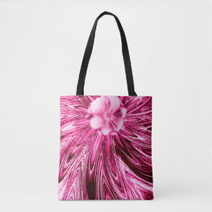 Tasche Abstrakt Linien Lila Blume