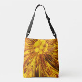 Tasche Abstrakte Linien Gelbe Blume (Rückseite)