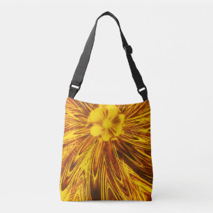 Tasche Abstrakte Linien Gelbe Blume