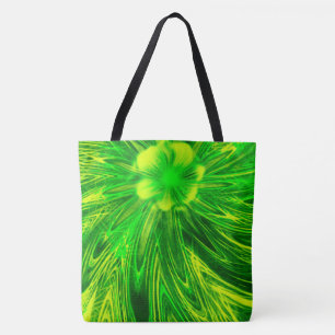 Tasche Abstrakte Linien Grüne Blume