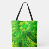 Tasche Abstrakte Linien Grüne Blume (Rückseite)