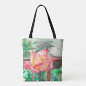 Tasche, All-Over "Double Delight Rose" Amber Larse Tasche (Rückseite)