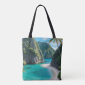 "Tasche-ally Tropical: Carry a Cove of Paradise" Tasche (Rückseite)