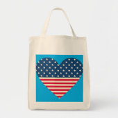 Tasche "American Flag Heart Grocery" (Vorne)