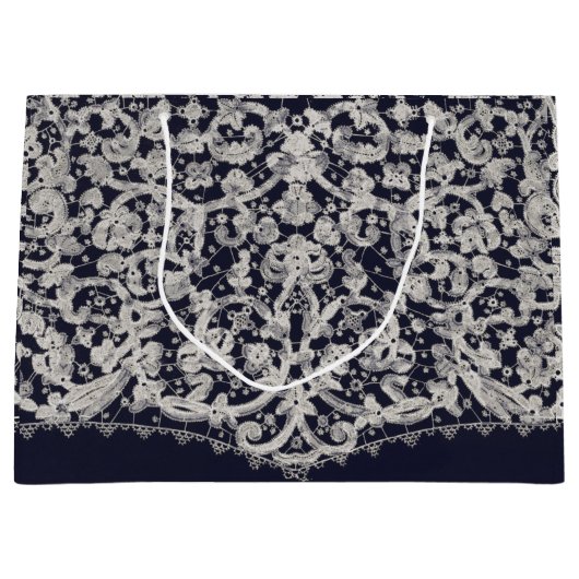 Tasche ANTIQUE LACE PATTERN Große Geschenktüte (Vorderseite)
